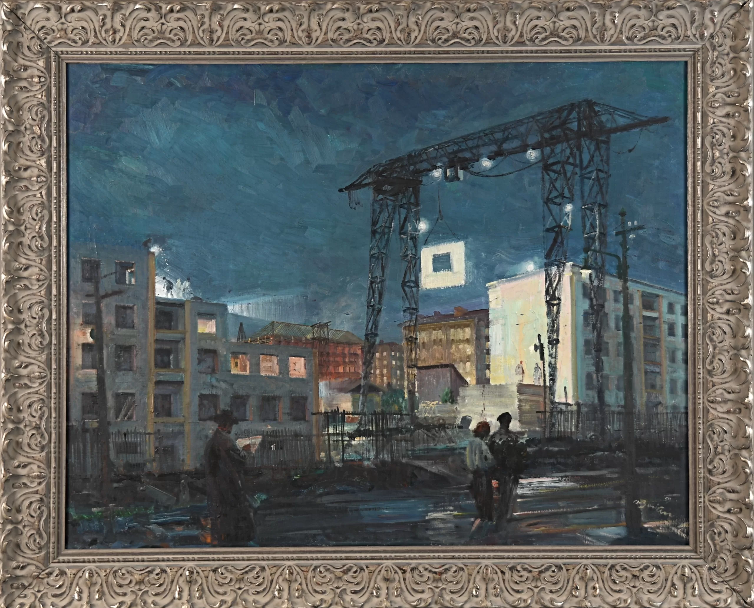 Přední strana obrazu, Burian Zdeněk (1905-1981), V noci rostou byty