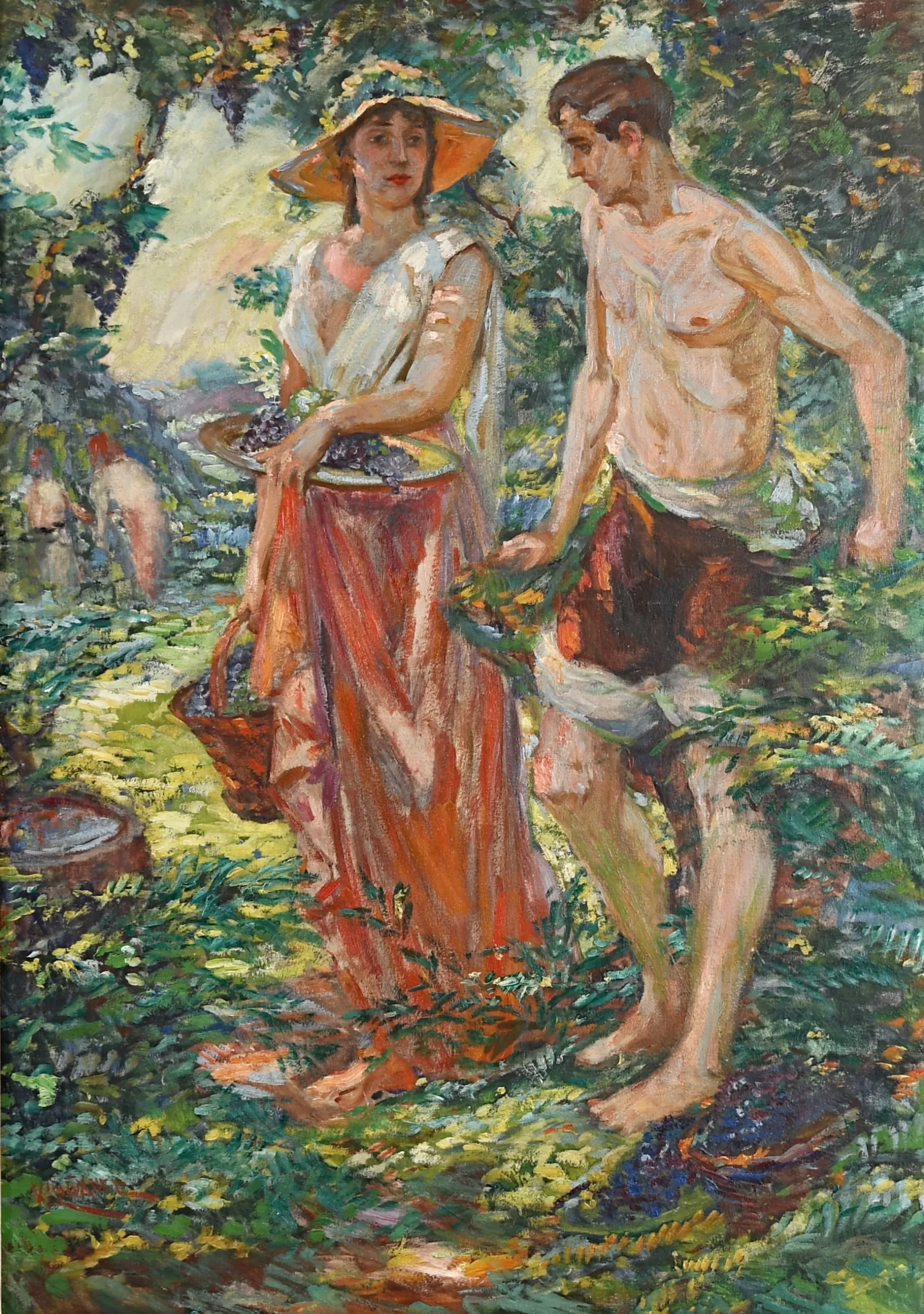 Košvanec Vlastimil (1887-1961), Sběr hroznů